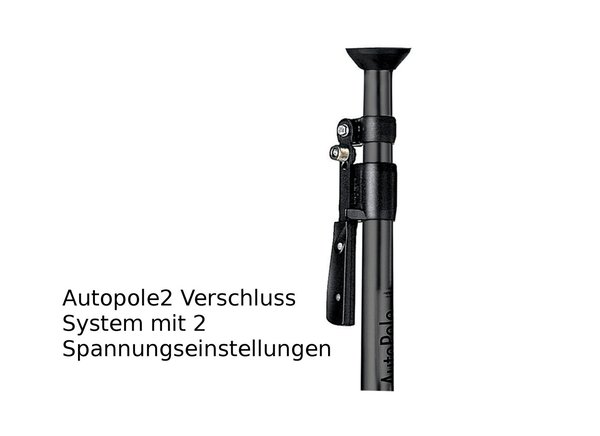 Manfrotto 432-2.7 B Autopole2, schwarz, 150-270cm, RohrØ 45/40mm